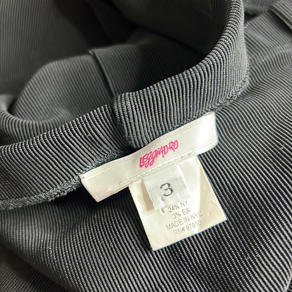 LEGGIADRO Black Ribbed Leggings 3 (M) - Picture 6 of 8